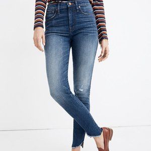 Madewell 10" High-Rise Skinny Cutout Tulip Hem